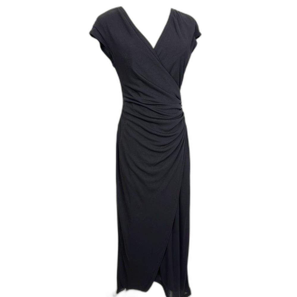 Vintage Tadashi | Saks Fifth Avenue | Black Midi to Maxi Dress | Sz 6
